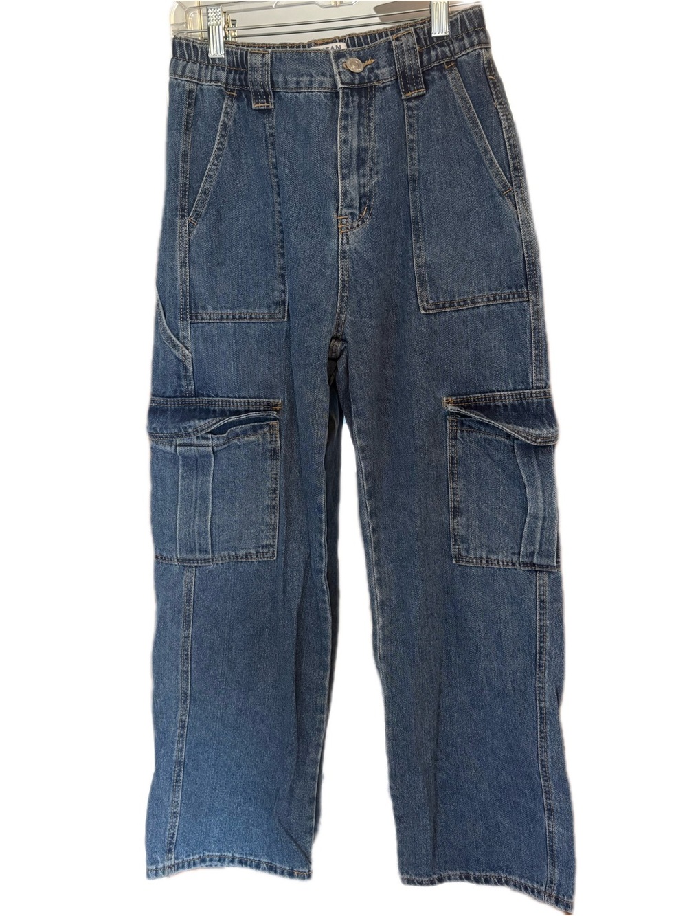 Men's Blue Denim Cargo Jeans